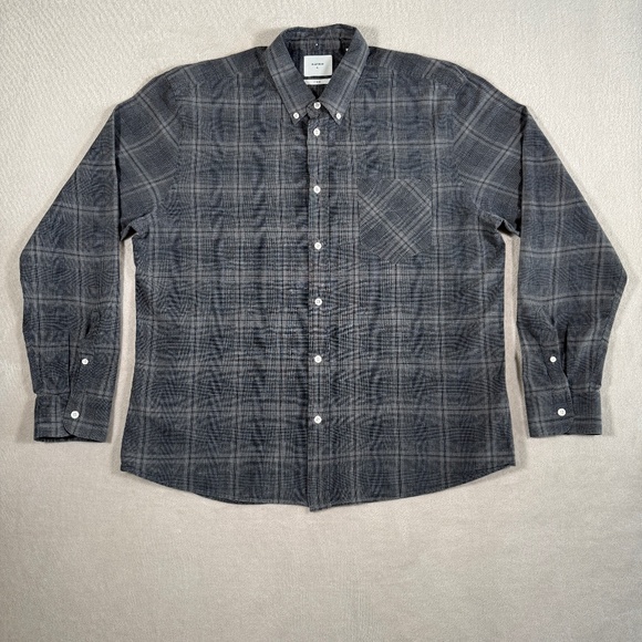 Billy Reid Shirt Mens X Large Gray Plaid Standard Fit Button Up Long Sleeve - Picture 1 of 13